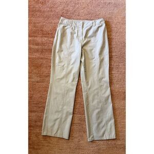 Valerie Stevens casual womens cotton pants khaki beige straight leg size 10